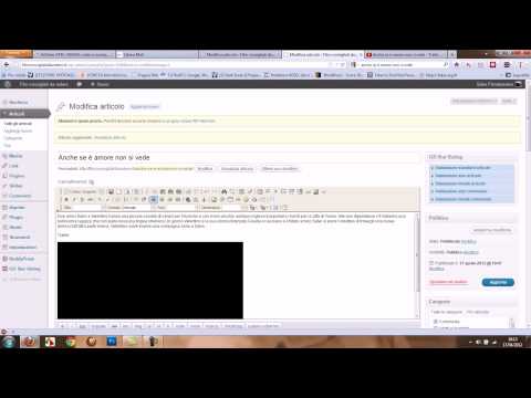 Wordpress, incorporare video youtube tramite codice embed HTML