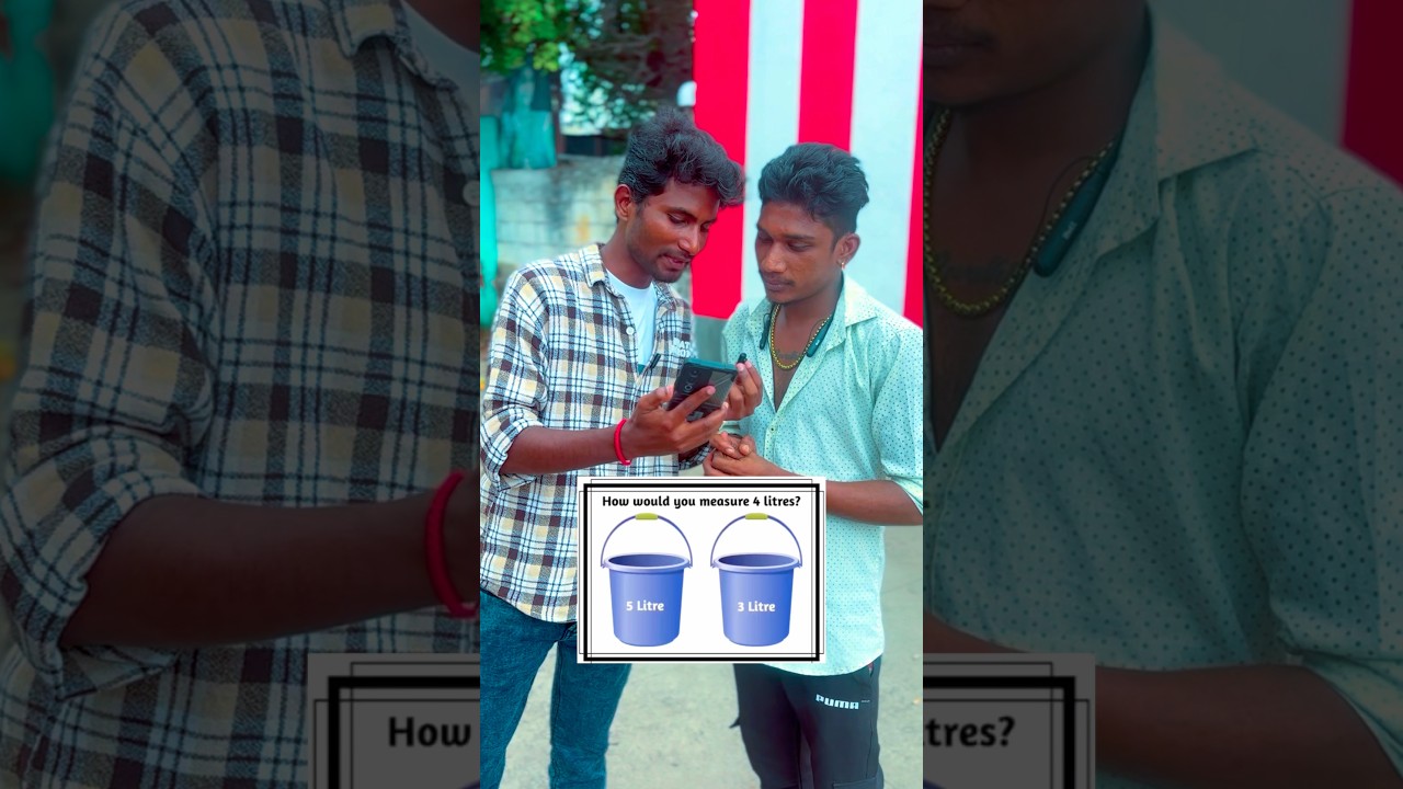 Can YOU measure exactly 4 liters 😱 ⁉️ Don’t scroll. Comment 👇🏻 