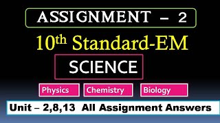 10th std science assignment2 answers English medium_class 10 Science assignment2 answers