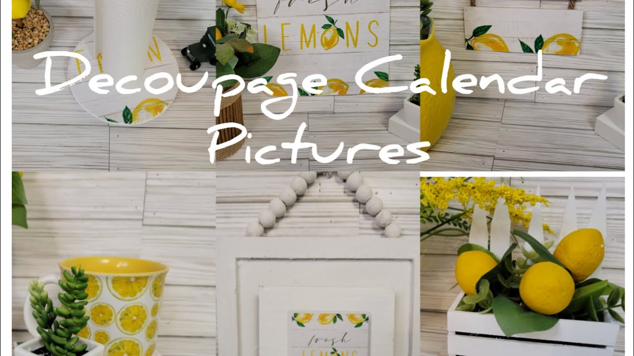 Easy High-end Decoupage Calendar 📅 Pictures from Dollar Tree 🌳 #modpodge #decoupage #dollartreediy