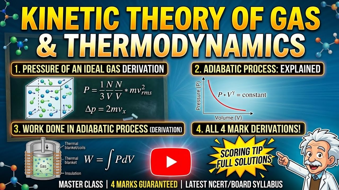Master the Kinetic Theory of Gases & Thermodynamics (All 4 Mark Derivations!) |