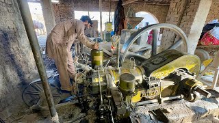 Incredible Starting Up Diesel Oil Engine In Cold Weather Start Up