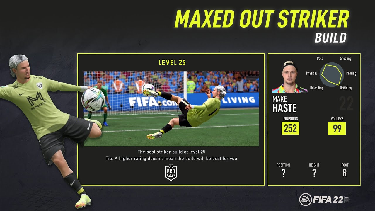 FIFA 22 Pro Clubs | Level 25 Striker Build