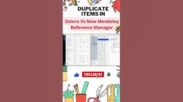 Checking for Duplicates (& Merging same References) in Mendeley Reference Manager Vs Zotero #zotero