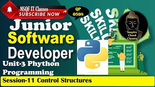 L3 Junior Software Developer II U-3 S-11 P-3 Control Structures with Practical