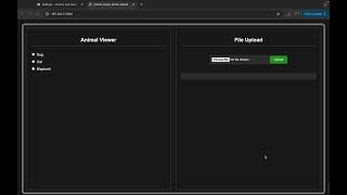 Web UI "Animal Image Viewer and File Uploader" (Demo)