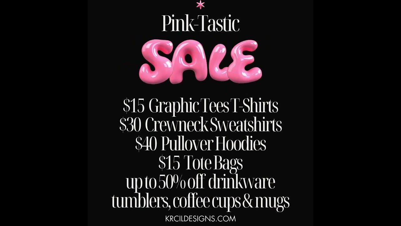 PINK-TASTIC SALE — LIMITED TIME — LIMITED QUANTITY! Shop KrcilDesigns.com