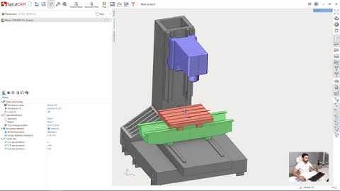 [3 axis milling tutorial SprutCAM 12] - 01 - Select machine, import model, import tool list