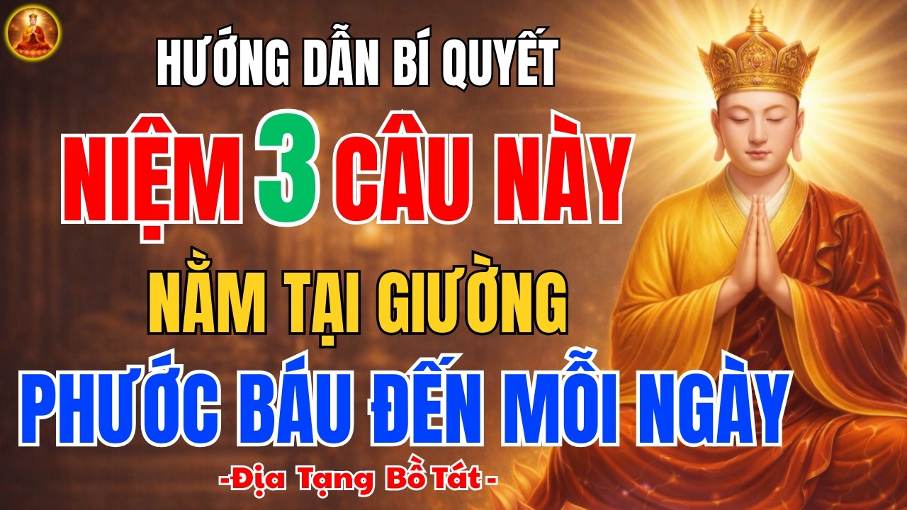 Kinh Địa Tạng Dạy 🌙 Bí Quyết 3 Câu Niệm Phật Tại Giường, Ngủ Ngon Tâm An
