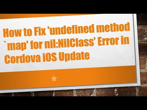 How to Fix 'undefined method `map' for nil:NilClass' Error in Cordova iOS Update