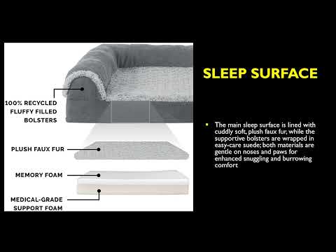 Furhaven Orthopedic CertiPUR US Certified Foam Pet Beds for Small, Medium, and Large Dogs and Cats