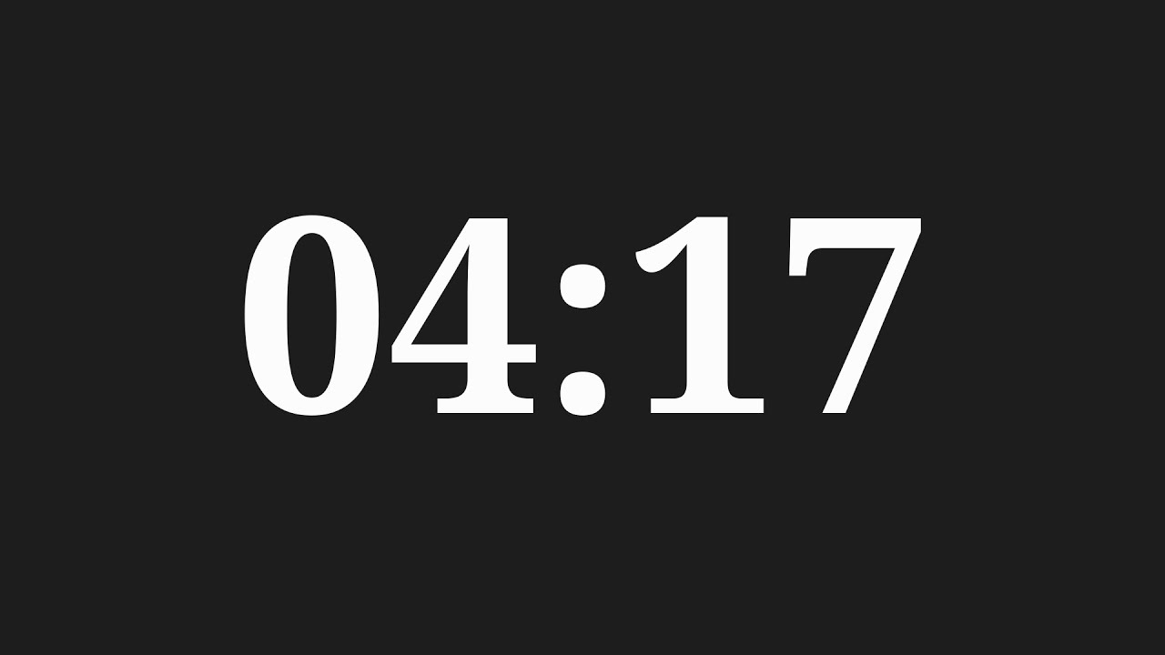 4 Minutes 17 Seconds Countdown Timer