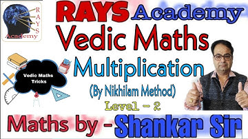 Vedic Maths level-02 (Multiplication by Nikhilam Method) by Shankar Sir