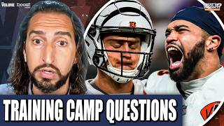 NFL Training Camp: RED FLAGS for Bills & Bengals, BUYING Bears hype + NBA Schedule reaction