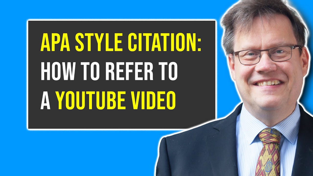 how to quote a youtube video in an essay