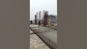 Steel structure ,shear walls, beam lying on formwork of slab #steelstructures #construction