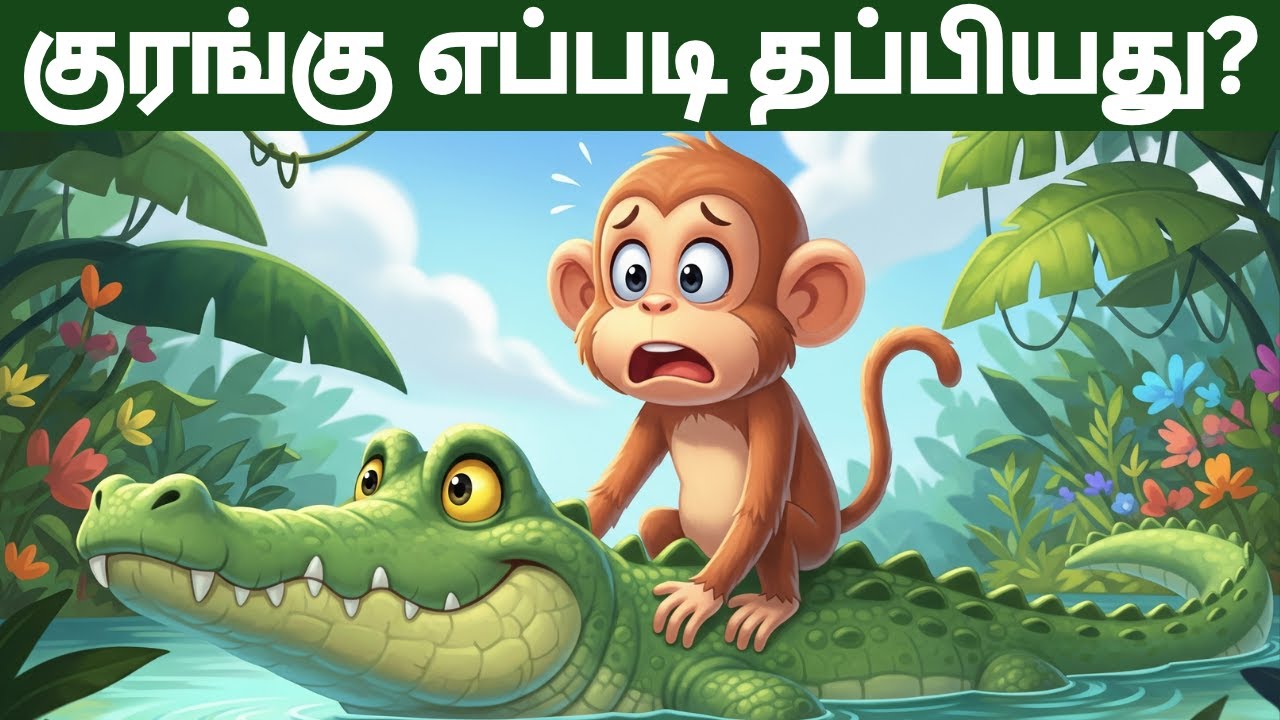 Kurangum Muthalaiyum | குரங்கும் முதலையும் | Monkey and Crocodile story in Tamil