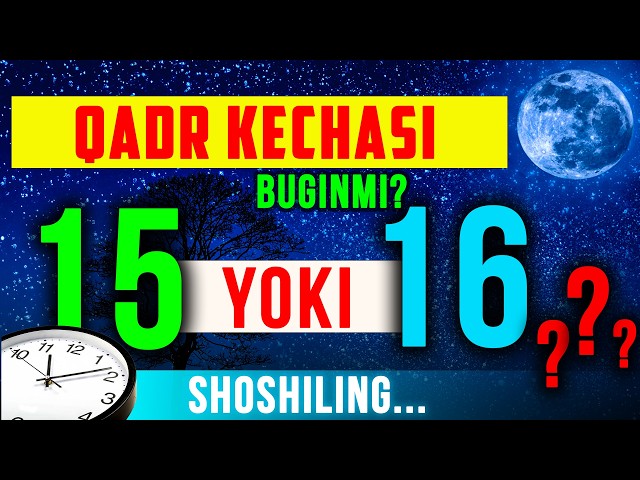 QADR KECHASI BUGINMI? 15.03.26 - 16.03.26 // ЛАЙЛАТУЛ КАДР 2026 ГАФЛАТДА КОЛМАНГ! #abdullohdomla