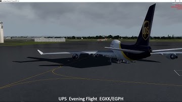 P3D v4  PMDG 747 v3 Evening flight into Edinburgh with a hold at EDN