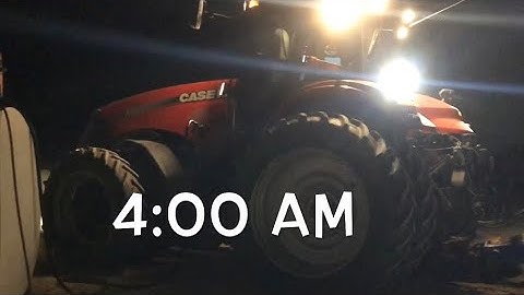 Chisel plowing all night as the ground freezes