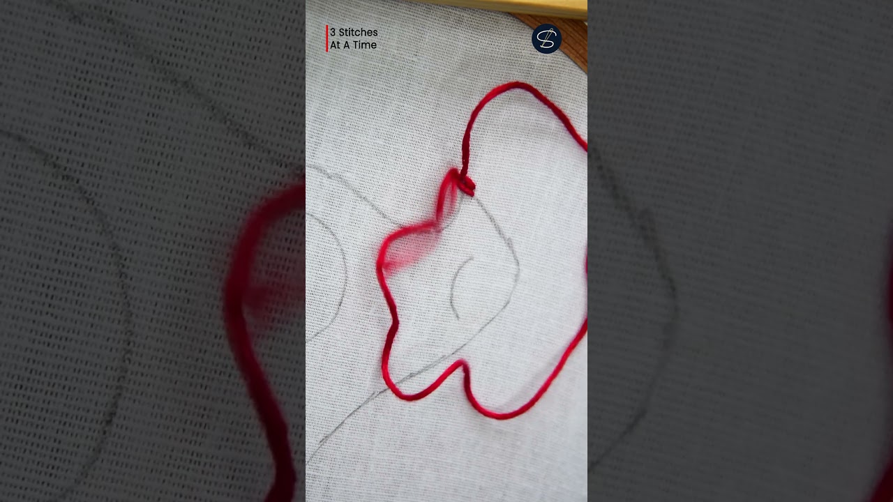 Reversed Chain Stitch | Red Bird Embroidery (Part 1/3) - YouTube