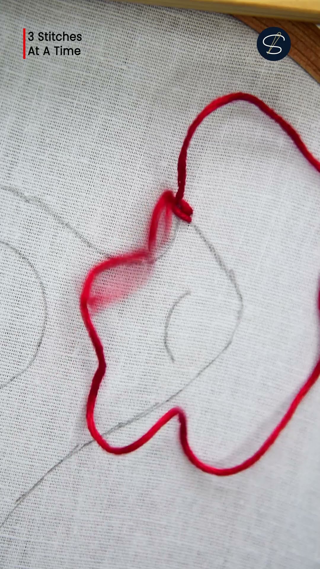Reversed Chain Stitch | Red Bird Embroidery (Part 1/3) - YouTube