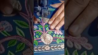 Single Tanka Work Machine Embroidery//#trending #viral #fashion