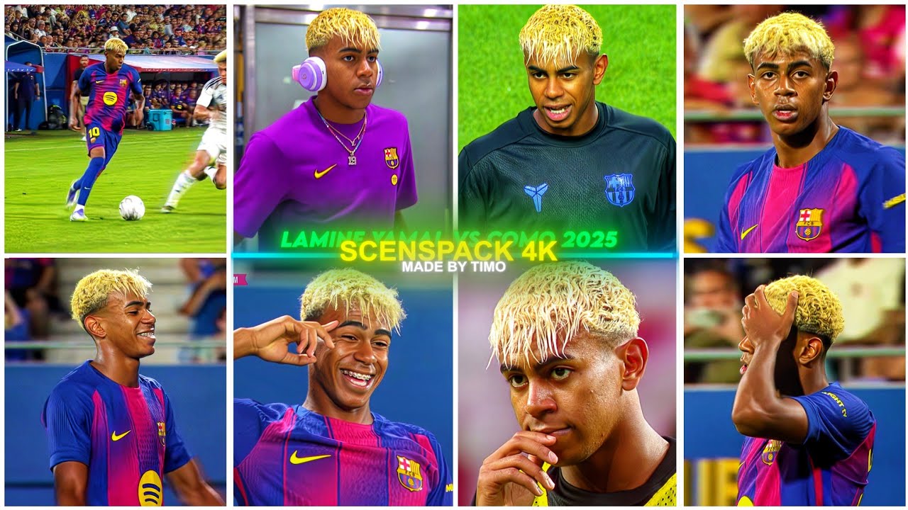 Lamine Yamal Vs Como 2025 / RARE CLIPS ● SCENEPACK 4K ( With AE CC and TOPAZ )
