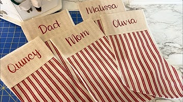 Craft with me - use cricut to personalize Christmas stocking from goodwill with htv
