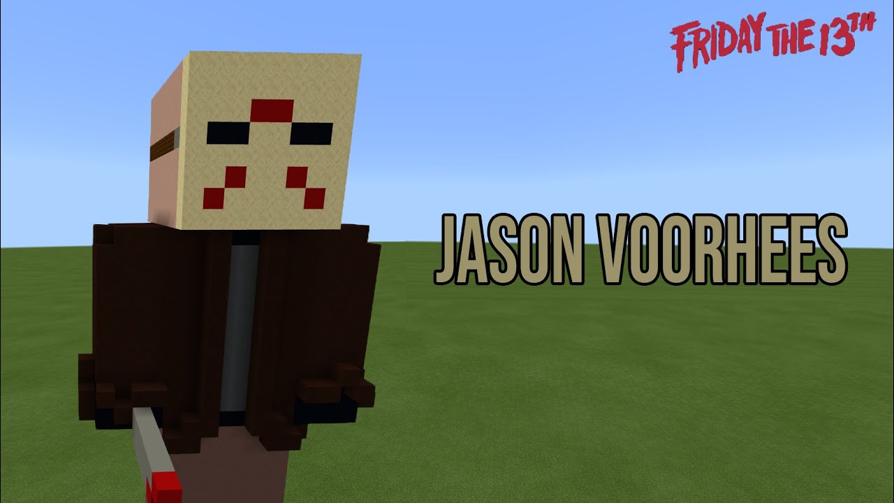 Minecraft How to Build Jason Voorhees (Friday the 13th) YouTube