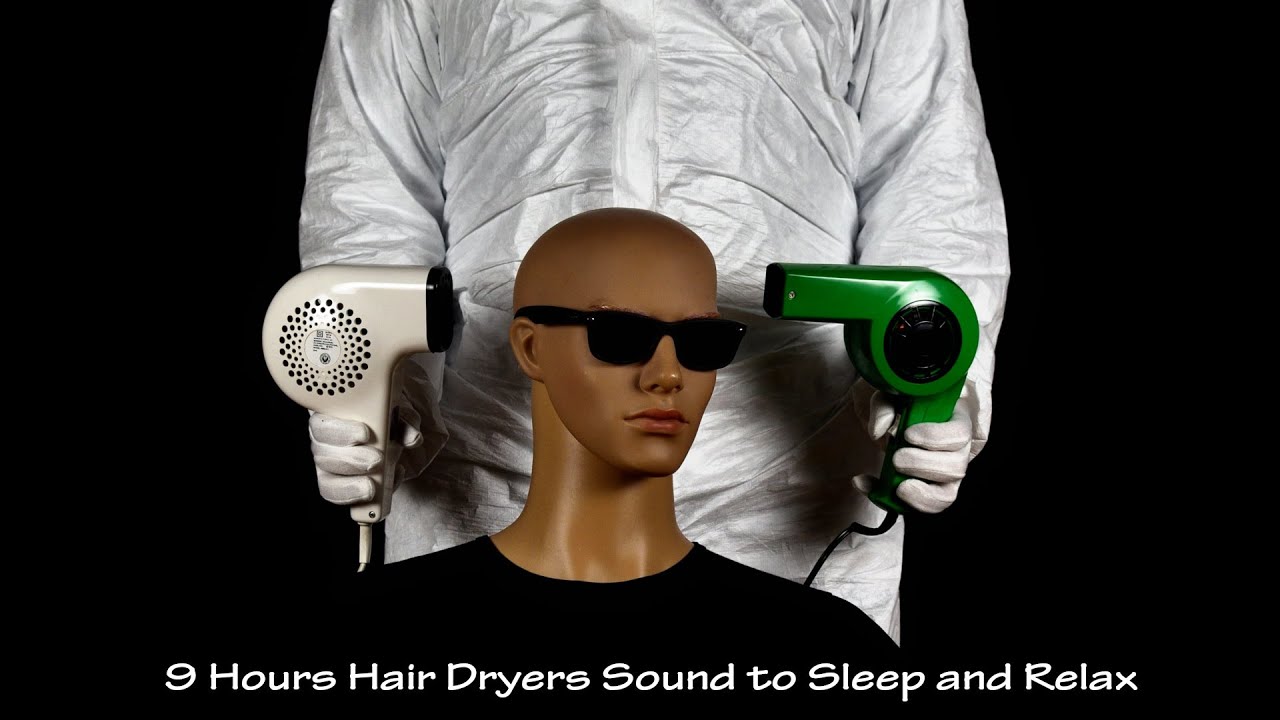 Two Hair Dryers Sound 53 | Visual ASMR | 9 Hours Lullaby to Sleep and Relax