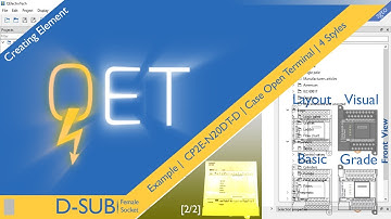 QET QElectroTech, Creating Element : CP2E-N20DT-D | Omron PLC | Case Open Terminal (2/2)