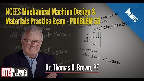 NCEES PE Mechanical MDM Practice Exam Problem 53 - Beams (Solution Tips)
