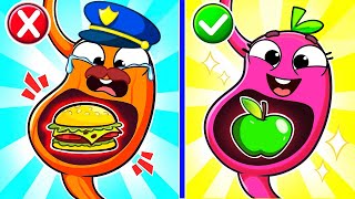 Junk Food and Healthy Food REMIX | 🌮🍕🥪Bubbly tummy | + More Kids Tales by Pit & Penny Tales