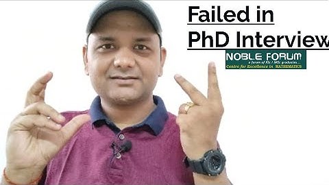 Failed in PhD Interview | By Sumit Kumar | Noble Forum, India