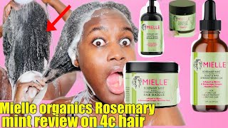 ✨UNSPONSORED WASH DAY ROUTINE WITH MIELLE ORGANICS ROSEMARY MINT LINE REVIEW/MASSIVE HAIR GROWTH
