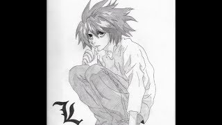 Drawing Time Lapse: L from Death Note