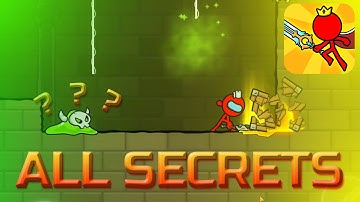 All secrets 🐱‍👤 in Red Stickman | Stick Adventure
