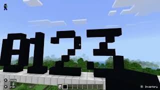 Floating Numbers 0–9 in Minecraft