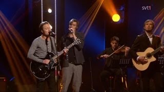 Mando Diao sjunger 'Strövtåg i Hembygden' hos Skavlan 2012