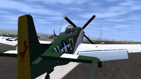 P51 Mustang Landing at KSFO FlightGear Simulator