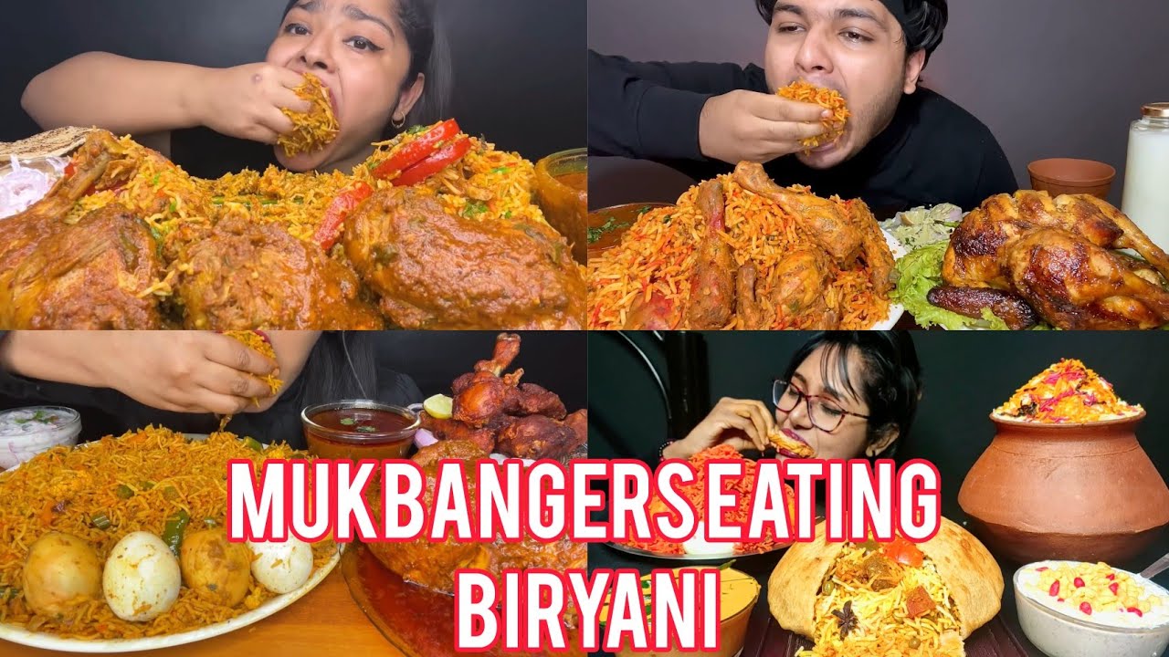 mukbangers consuming Biryani