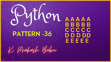 PYTHON PATTERN PROGRAM 36
