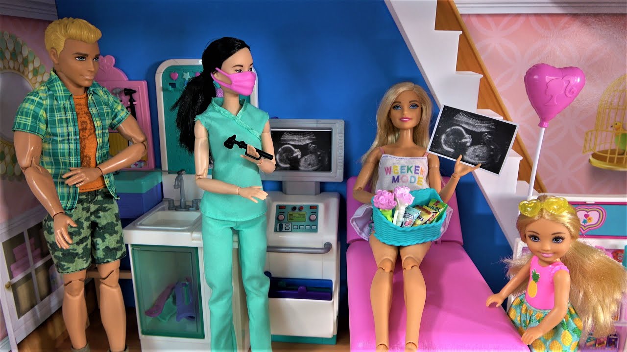 Politiebureau Lada Microprocessor Barbie and Ken in Barbie Dream House w Barbie Sister Chelsea: Barbie is  going to have a baby! Ep.1 - YouTube