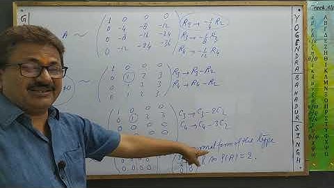 Rank of a Matrix 10[Rank by Normal/Canonical Form] by Yogendra Bahadur Singh