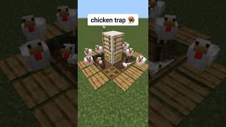 Chicken trap 🪤 in Minecraft #shorts #trap #minecraft