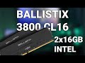 Простой стабильный разгон 32GB Crucial Ballistix 3800cl16 Intel