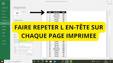 Comment Faire Répéter Les en-têtes d