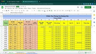 Hướng dẫn quản lý nhà trọ bằng Excel đơn giản và hiệu quả