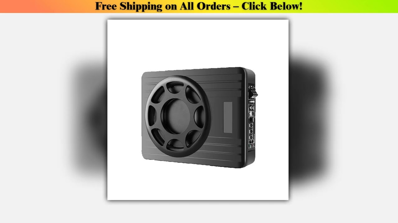 Junsun 10 "Ultra Slim Car Subwoofer Under Seat Active Subwoofer Speaker for Deep Bass Car Audio